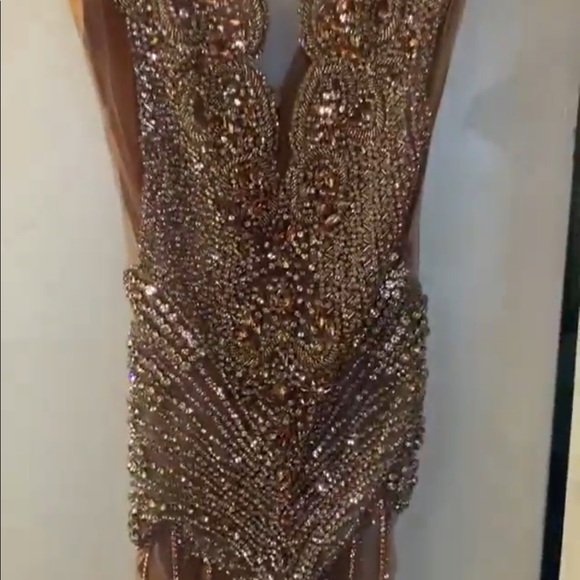 Custom Rhinstone  Dress - Picture 3 of 4